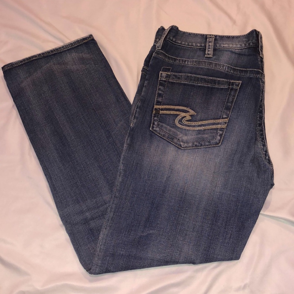 Silver light wash jeans size 34-30, new never worn